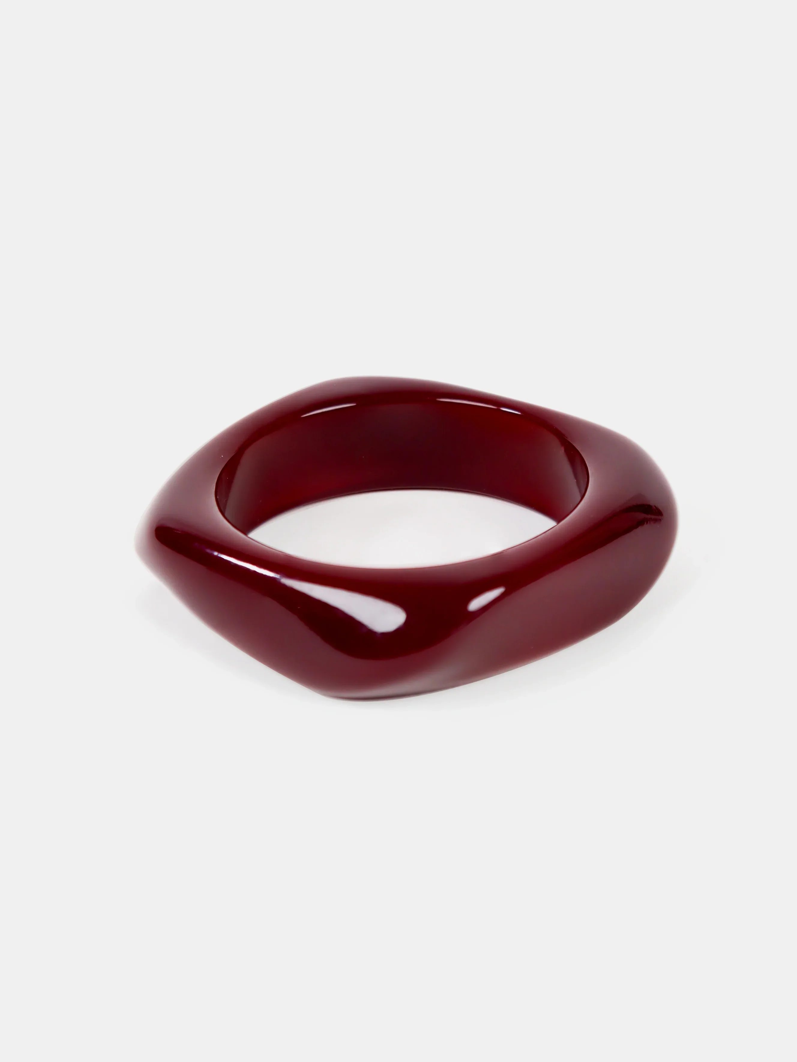 ANGULAR CUFF BANGLE - Wine - Image 2