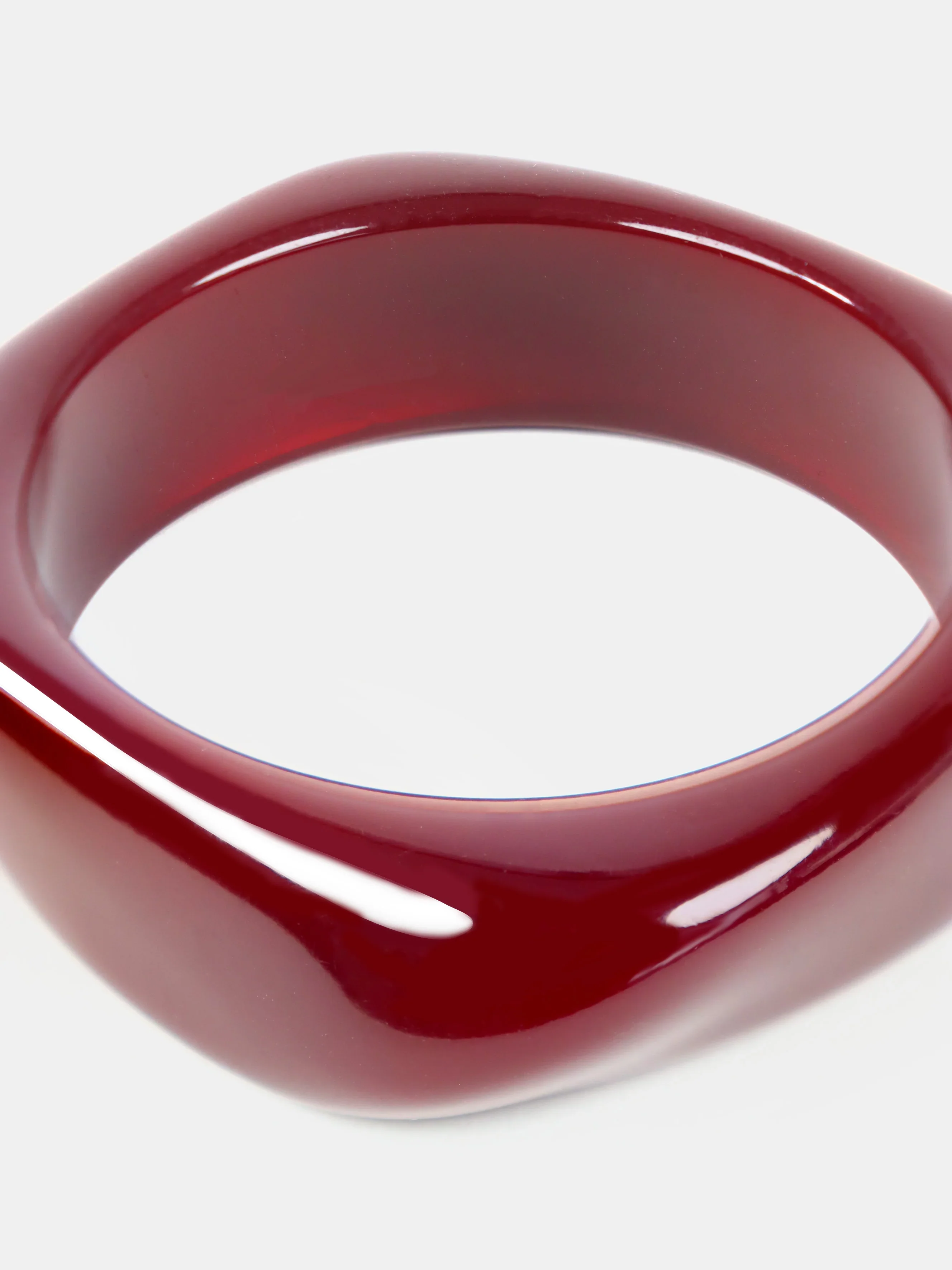 ANGULAR CUFF BANGLE - Wine - Image 3