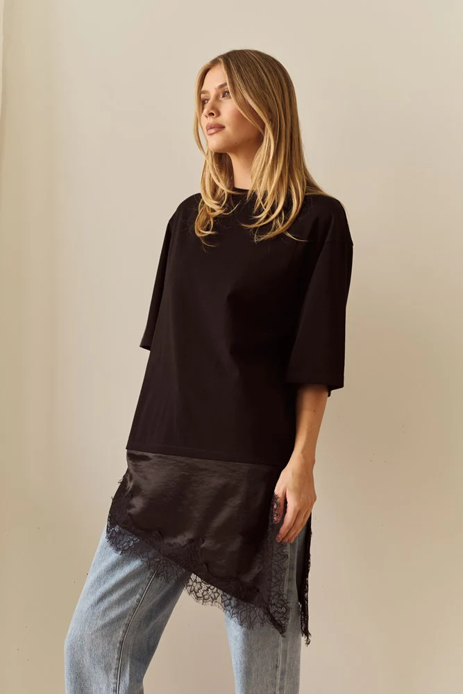 Arlo Jersey Lace Tee - Image 3