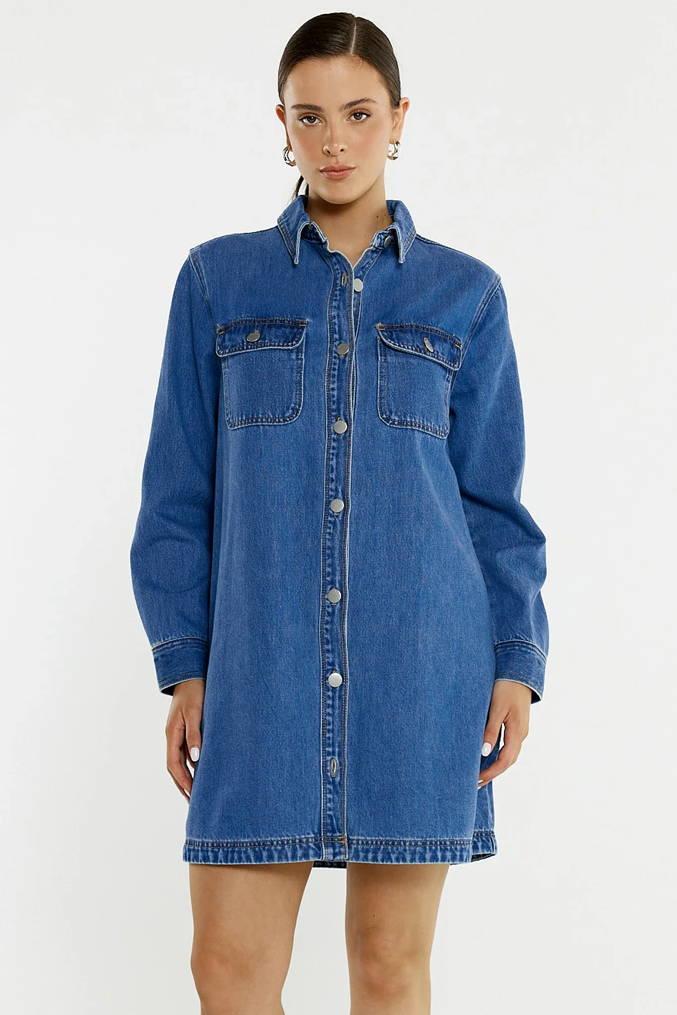 Aveline Denim Shirt Dress - Image 3
