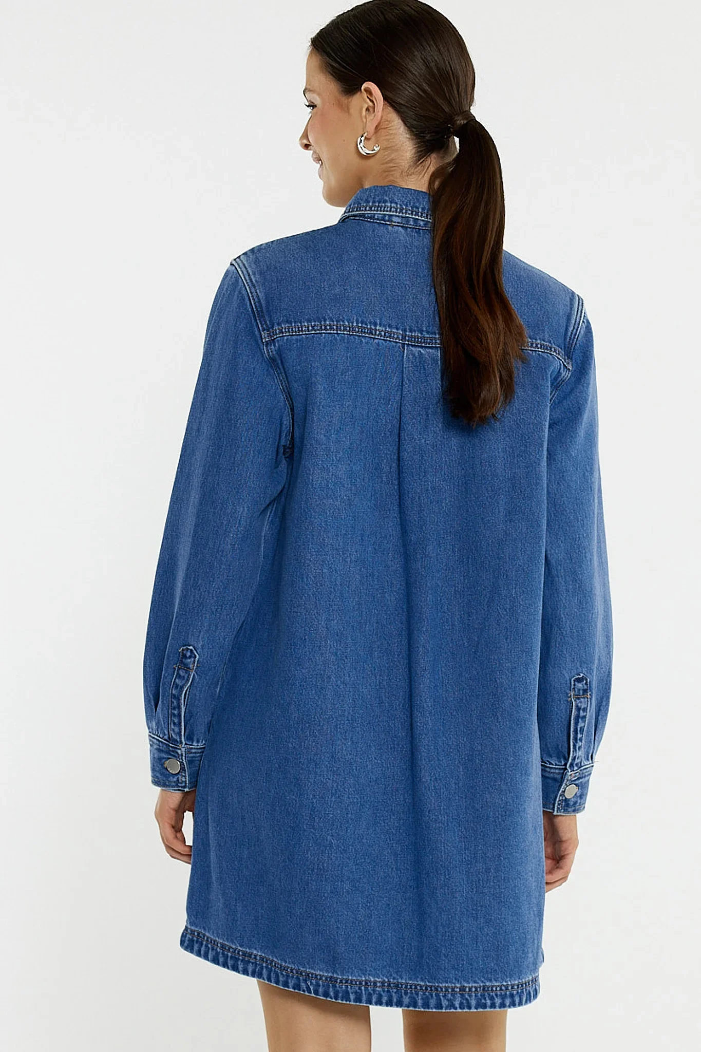 Aveline Denim Shirt Dress - Image 6