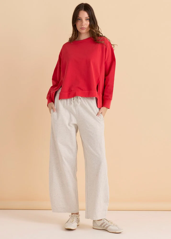 Barrel Leg Sweatpant - Grey