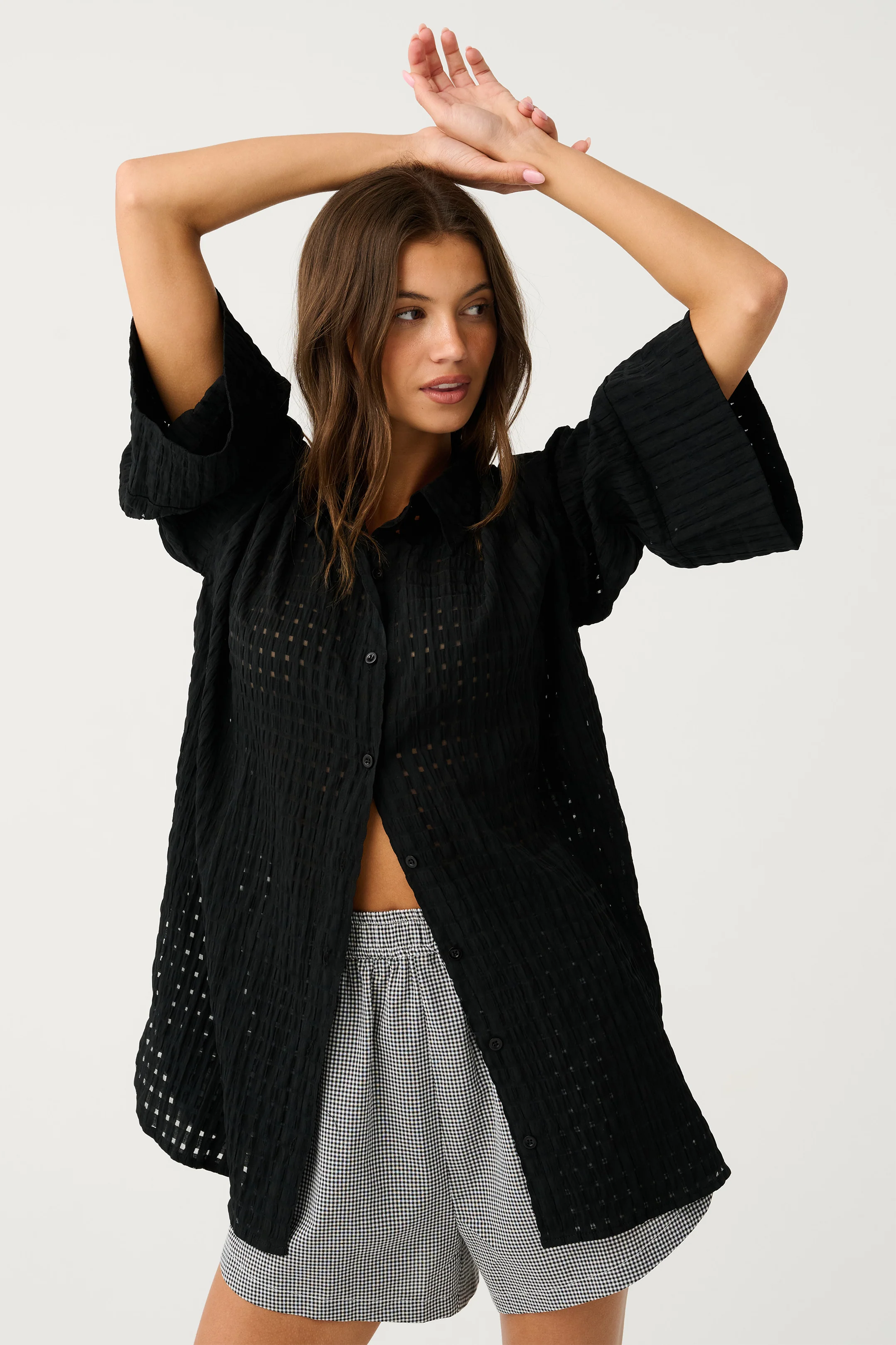 BODIE SHORT - Black Gingham - Image 2