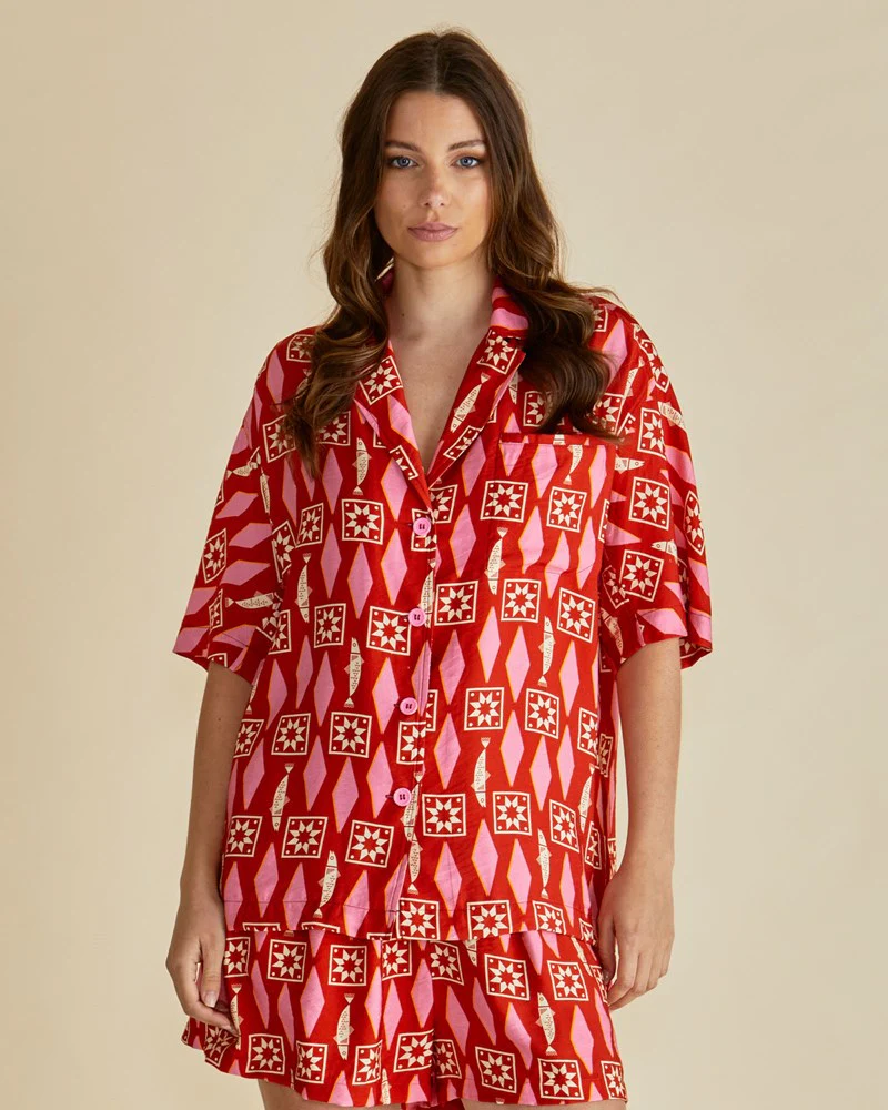 Copacabana Shirt - Sardinia Geo Print