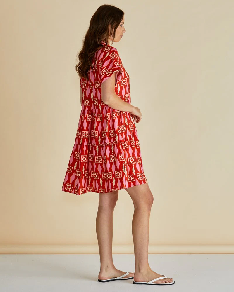 Copacabana Shirt Dress - Sardinia Geo Print - Image 2