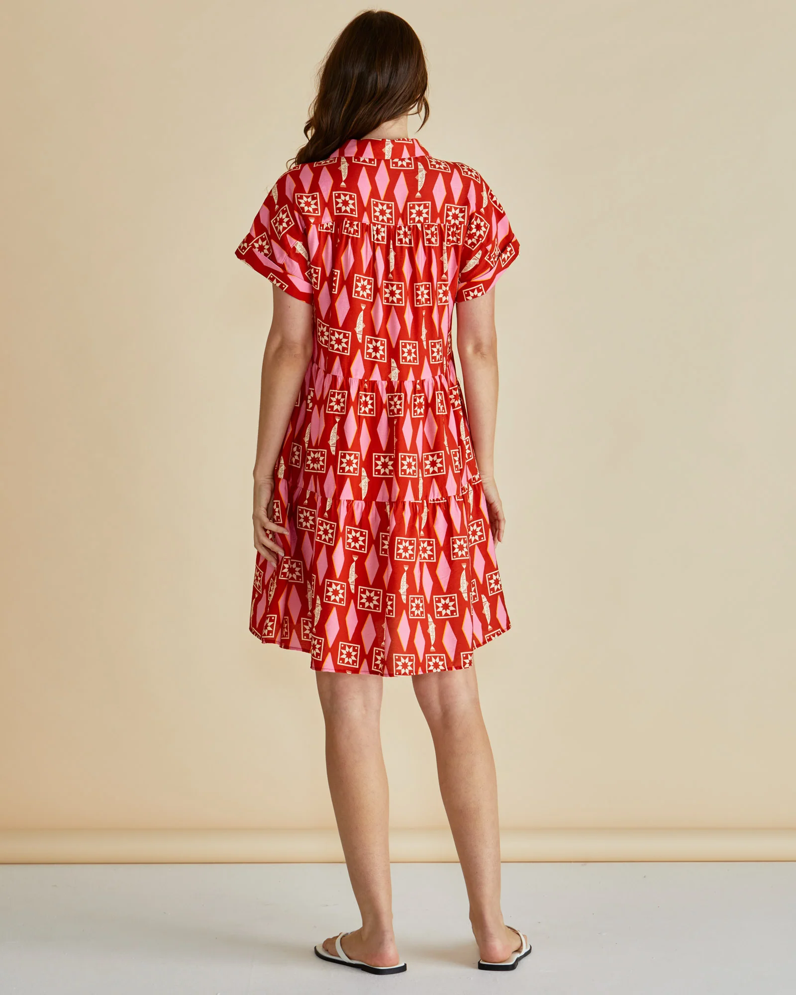 Copacabana Shirt Dress - Sardinia Geo Print - Image 4