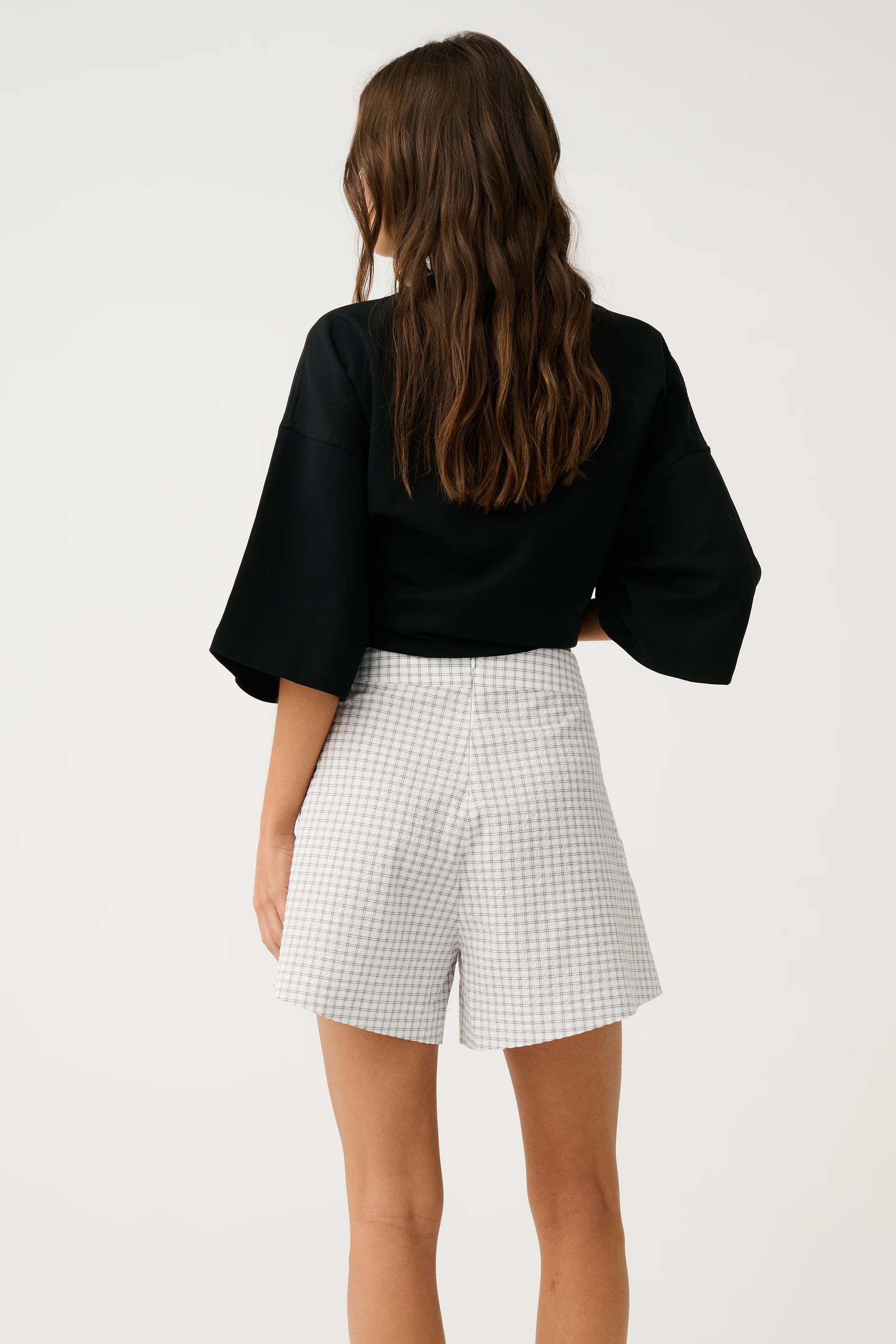 DEMI SHORT - White Check - Image 2