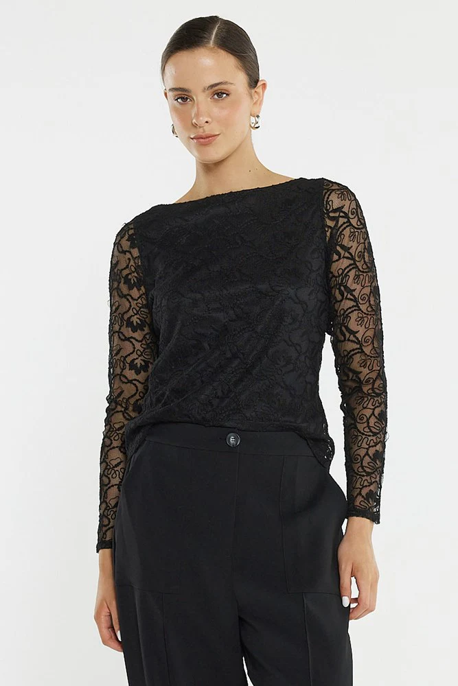 Effie Mesh Top