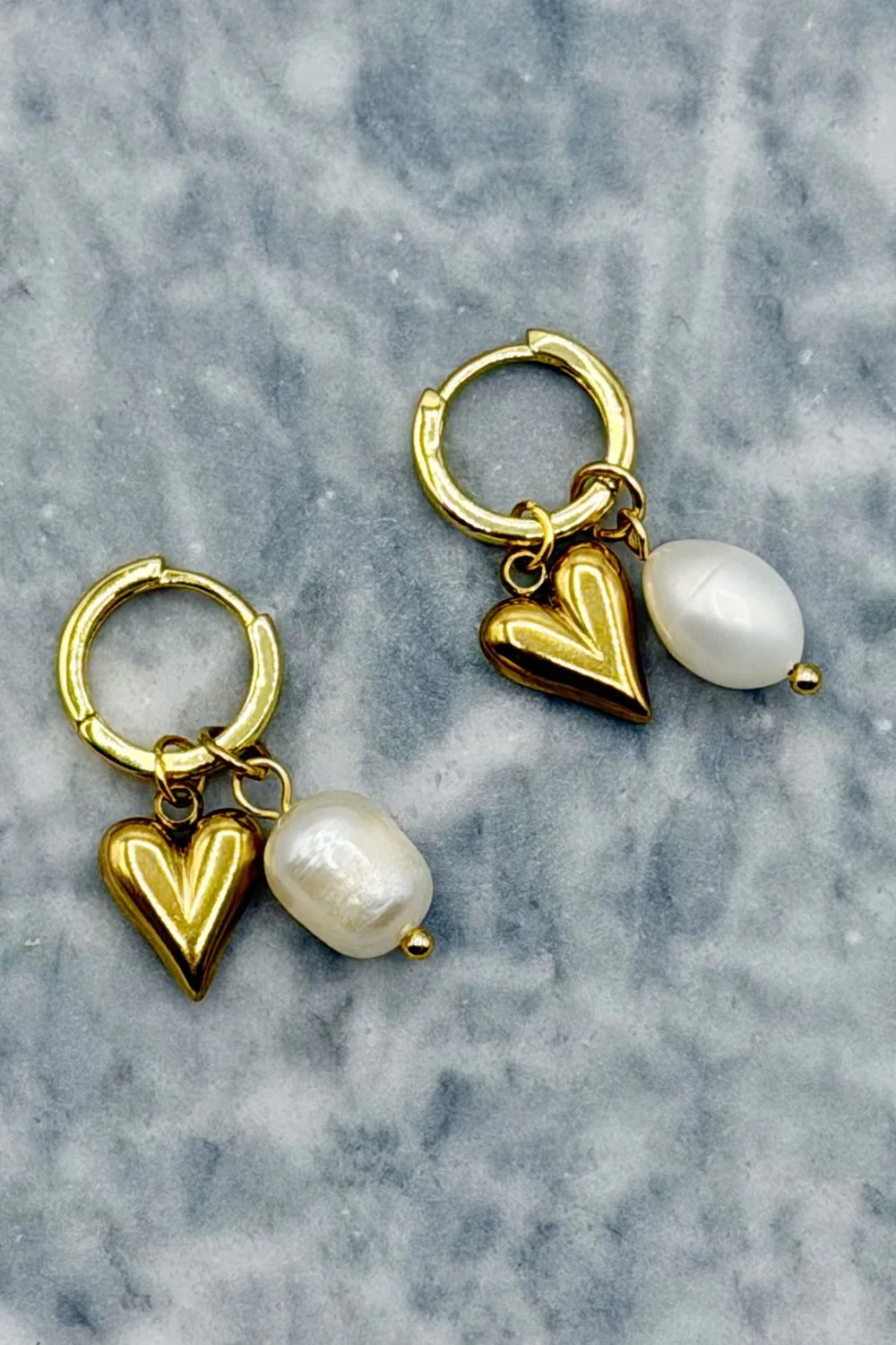 Heart Charm Hoops - Image 2