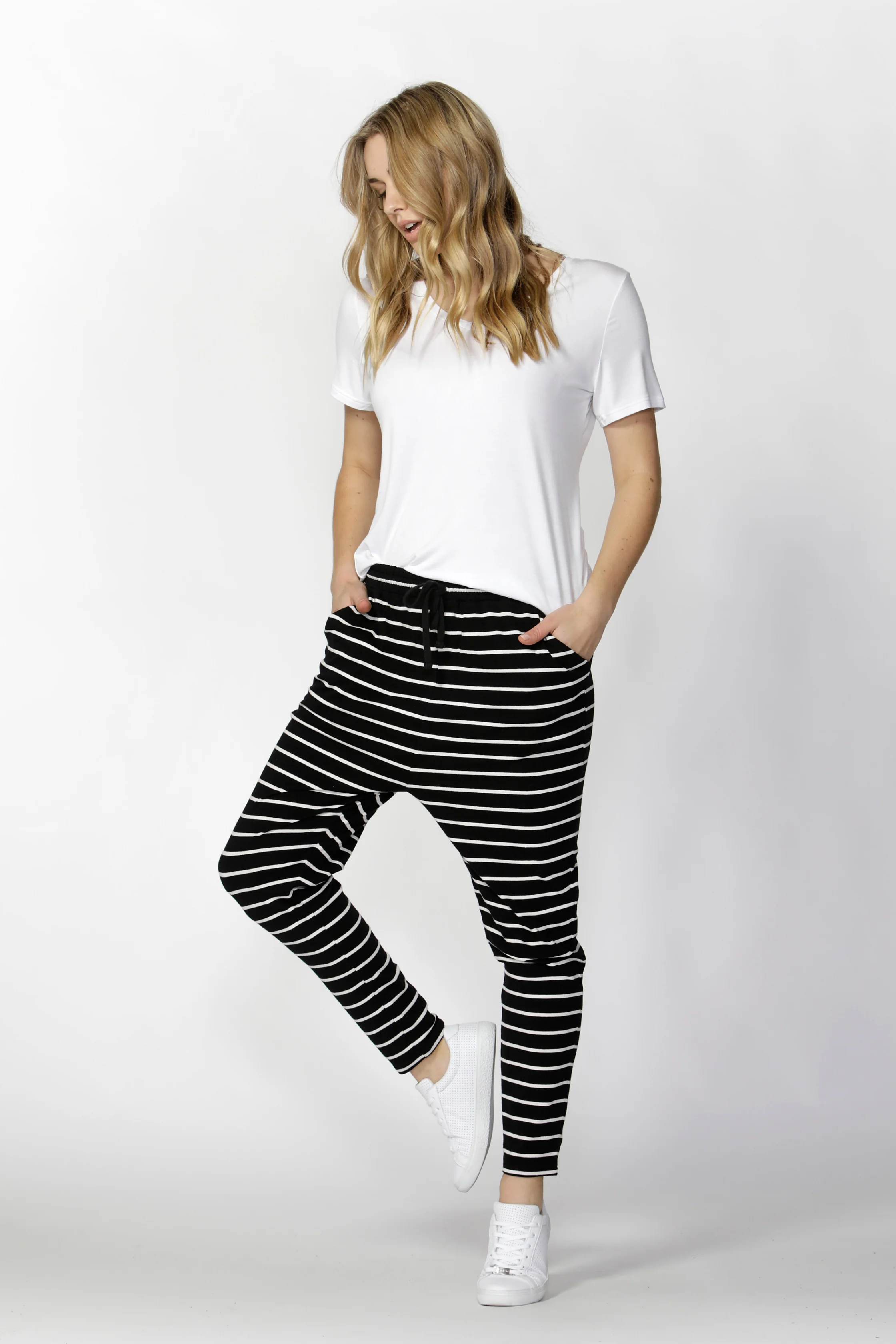 JADE PANT - Black/White Stripe - Image 14