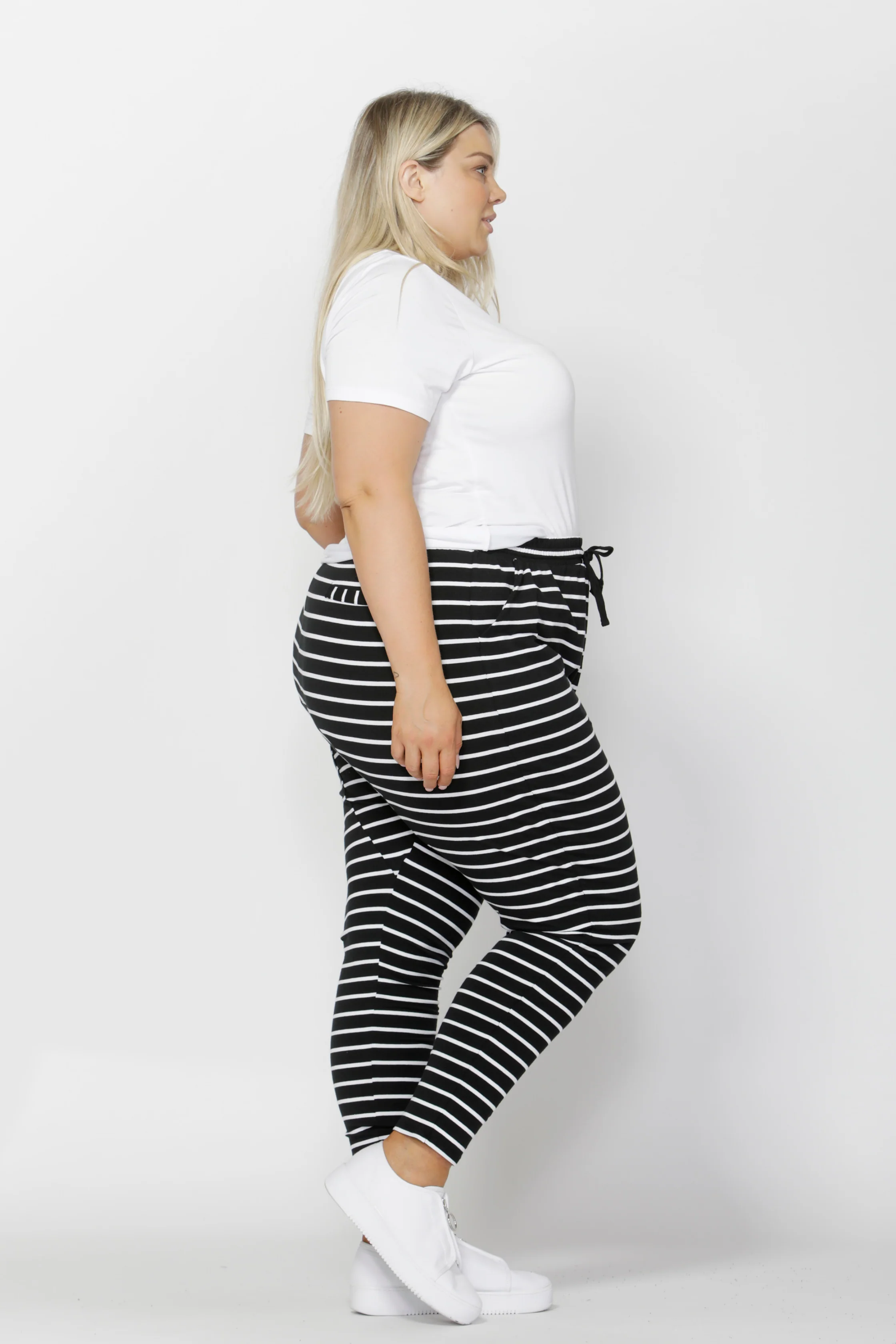 JADE PANT - Black/White Stripe - Image 15