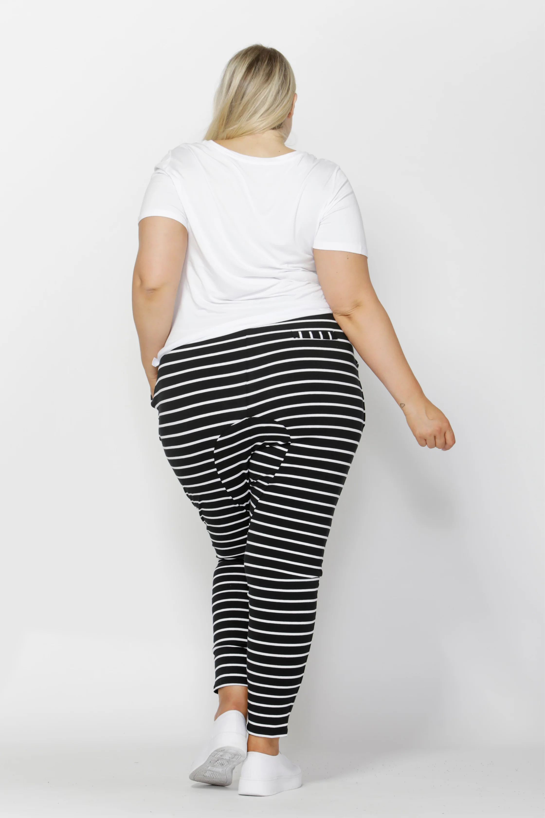 JADE PANT - Black/White Stripe - Image 17