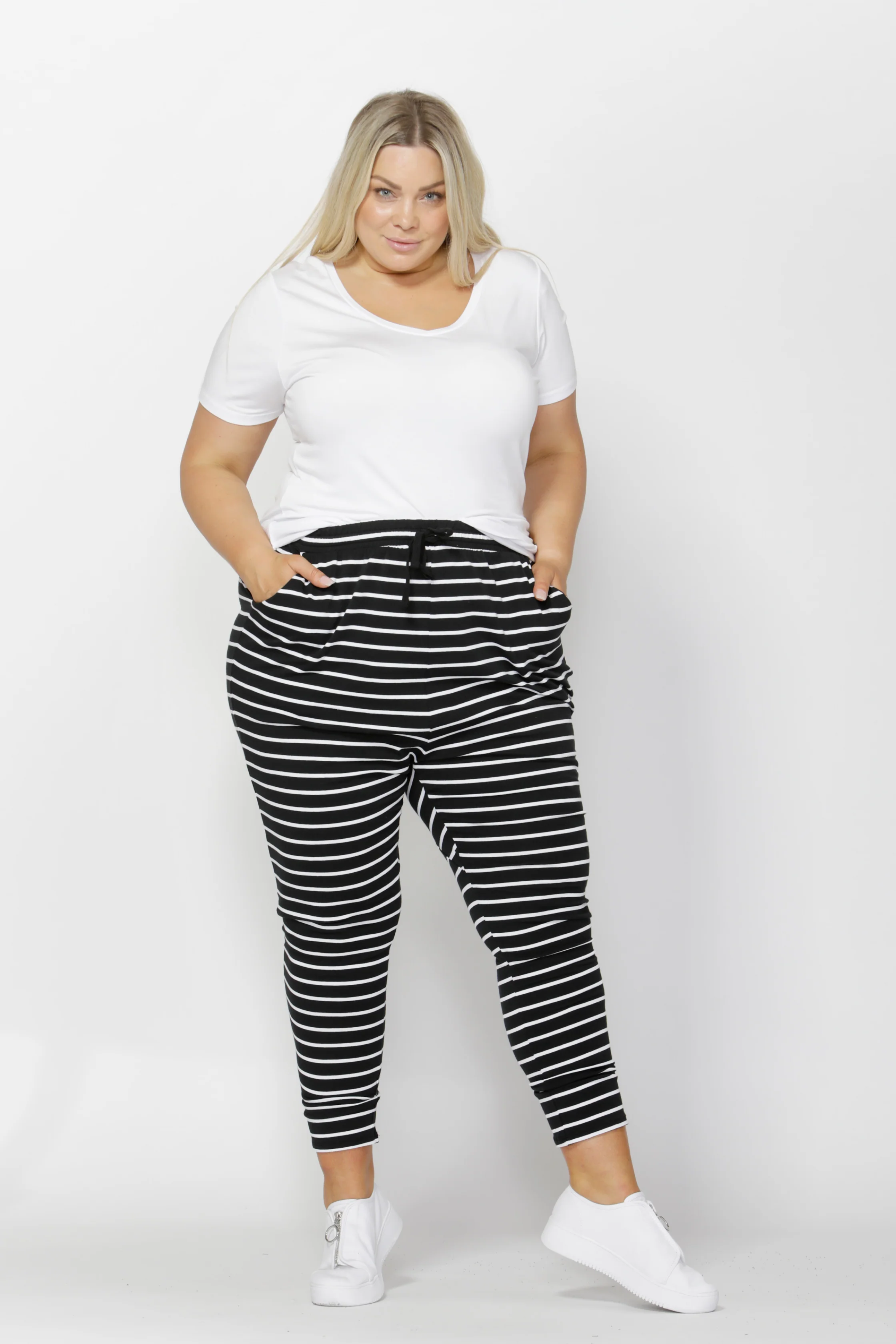 JADE PANT - Black/White Stripe - Image 18