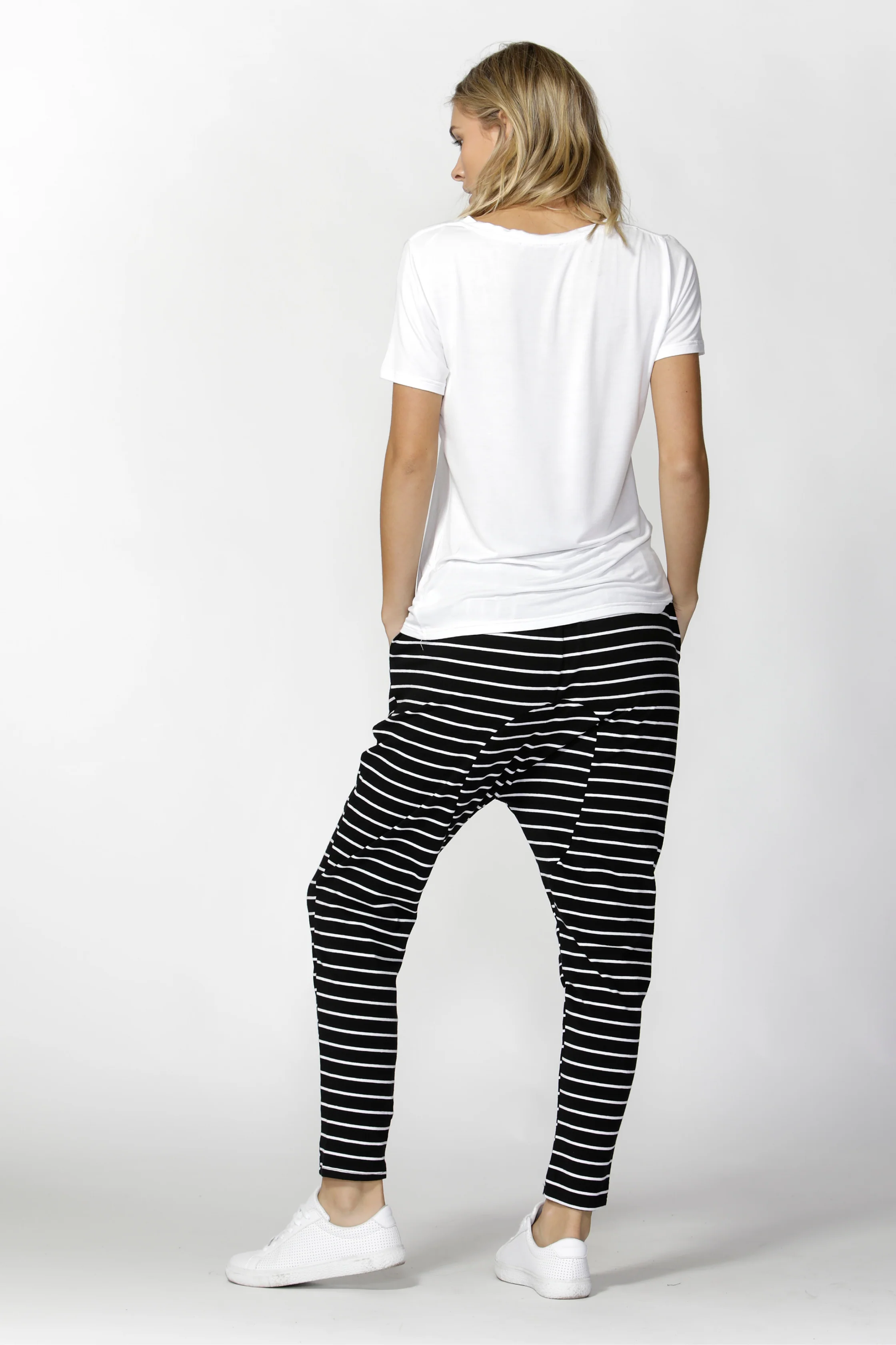 JADE PANT - Black/White Stripe - Image 20