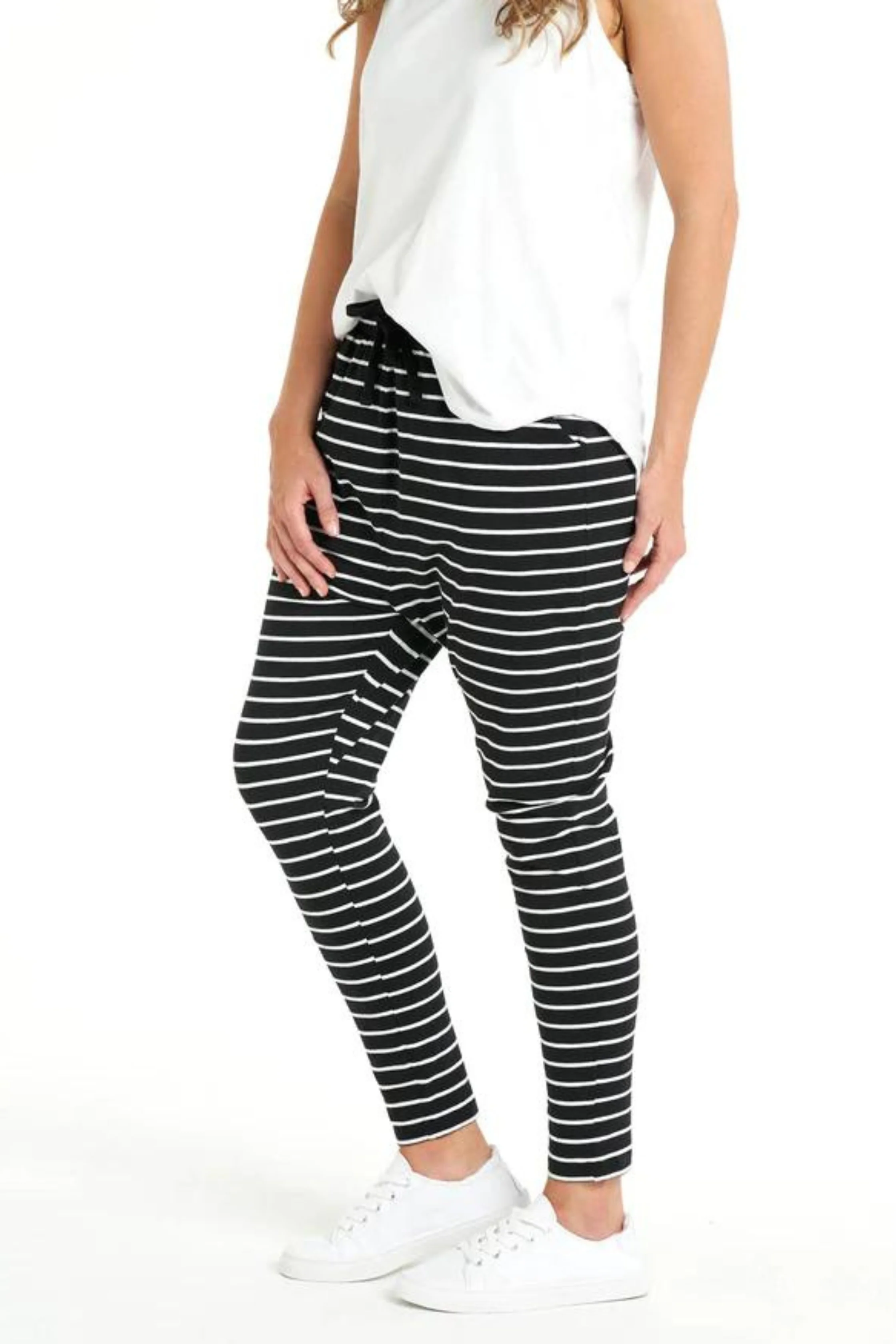 JADE PANT - Black/White Stripe - Image 22