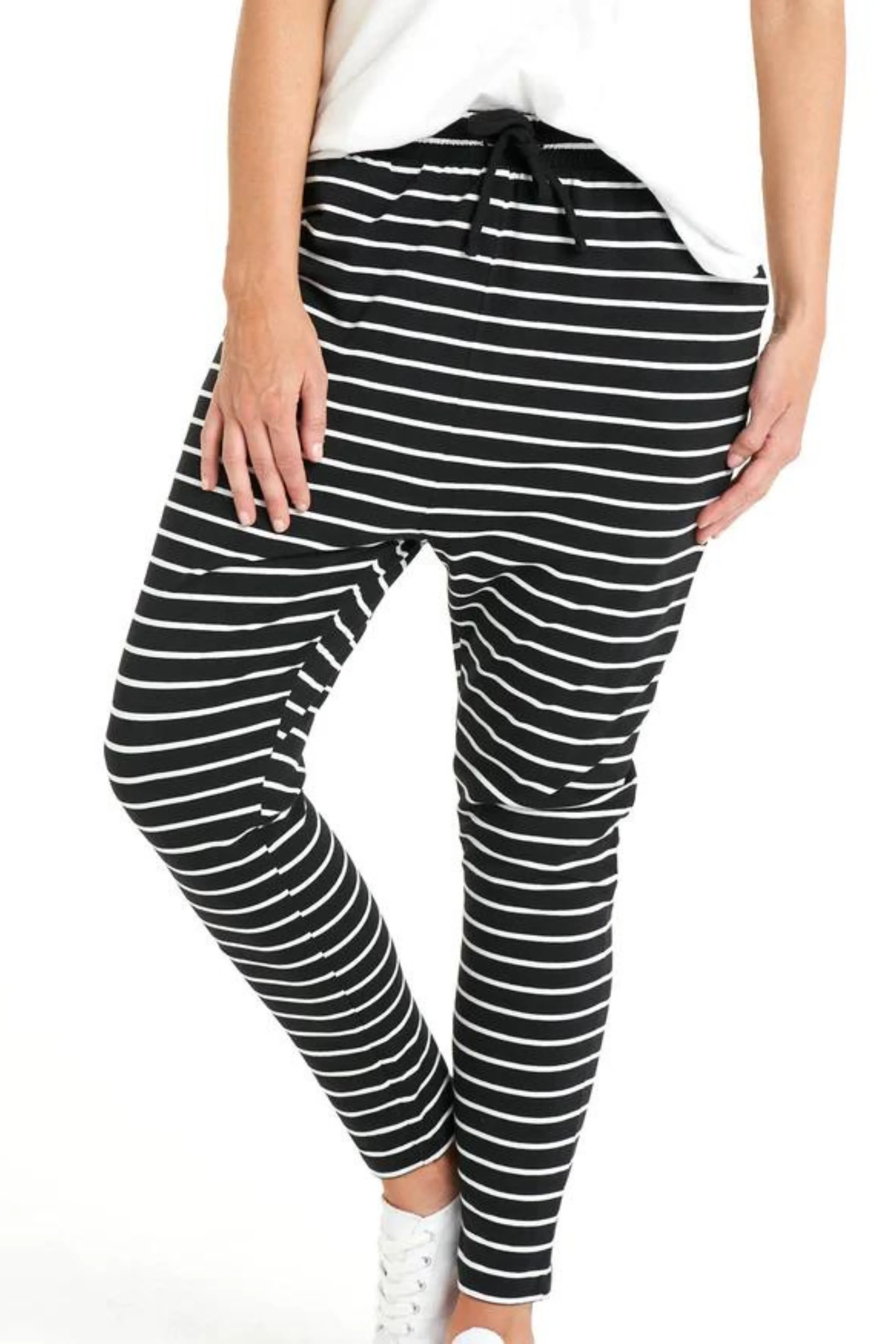 JADE PANT - Black/White Stripe - Image 3