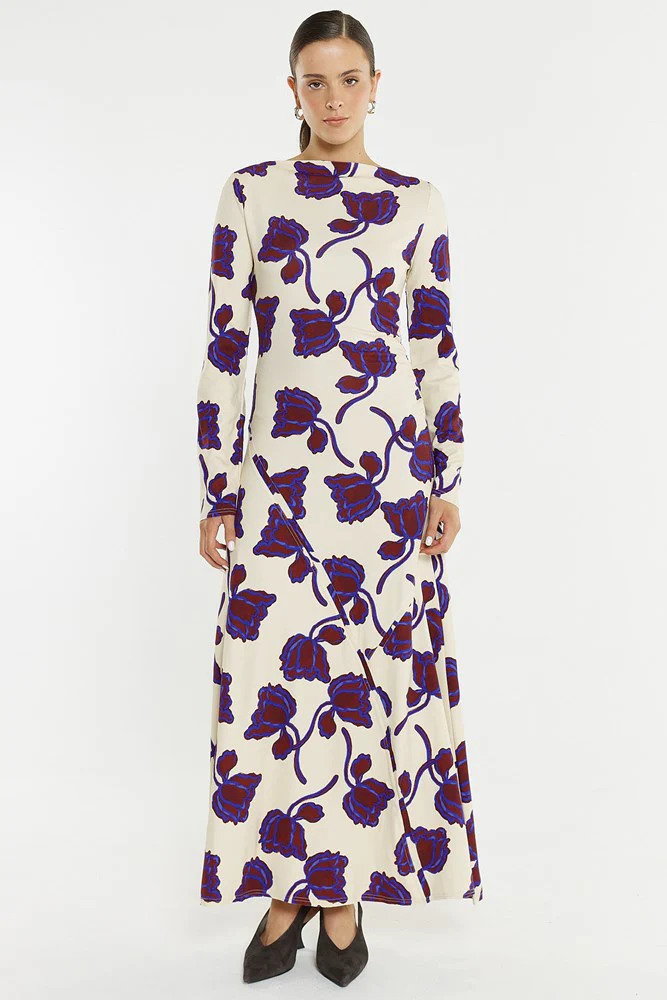Jade Seamed Jersey Dress - Image 2