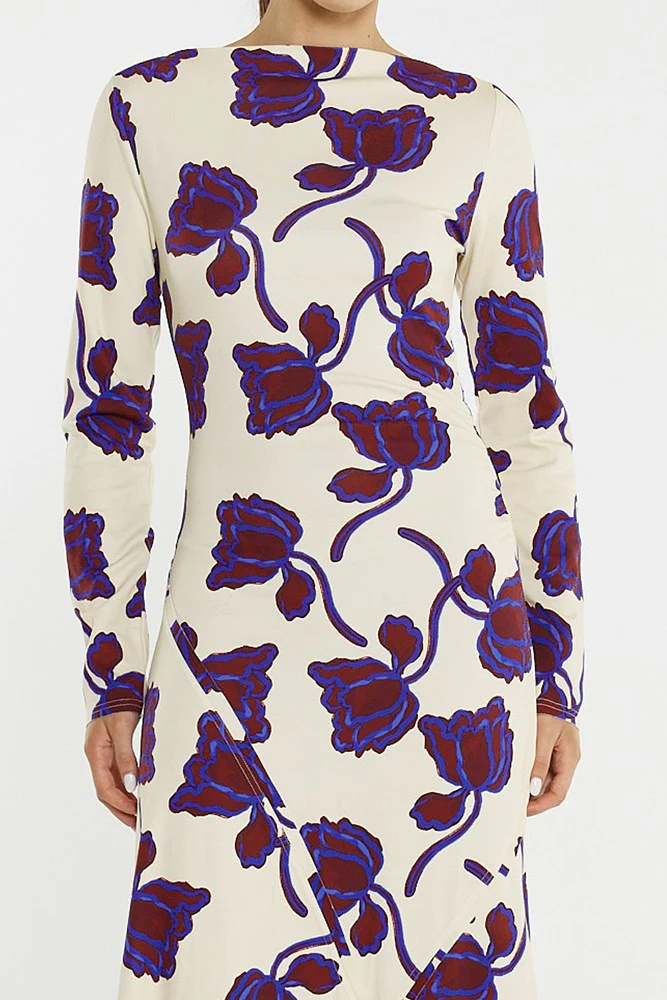 Jade Seamed Jersey Dress - Image 3