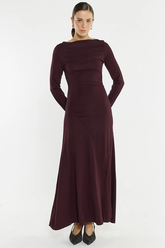 Jade Seamed Jersey Dress - Image 2