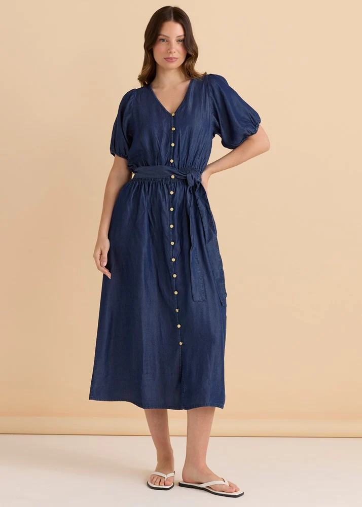 Lee Lyocell Dress - Dark Blue Wash - Image 2