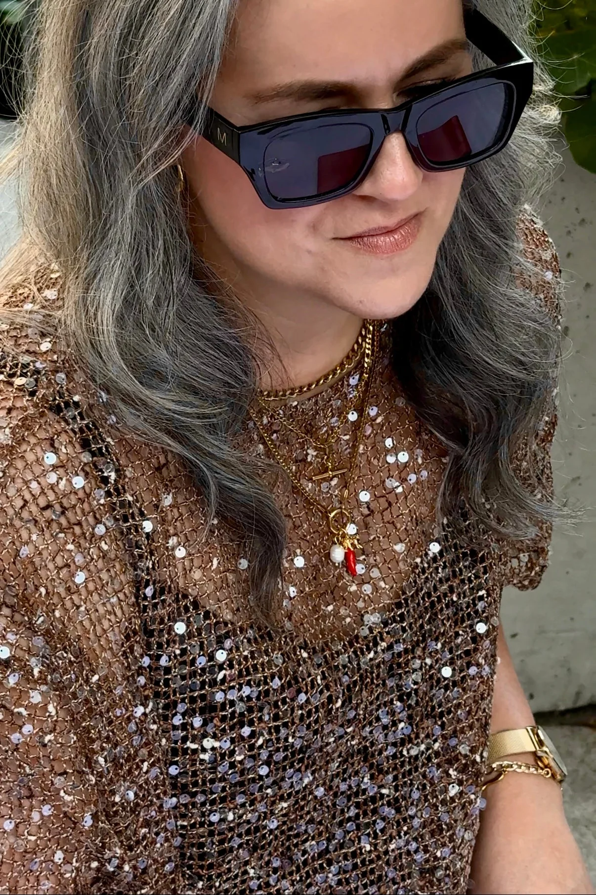 Mocha Sequin Top - Image 3