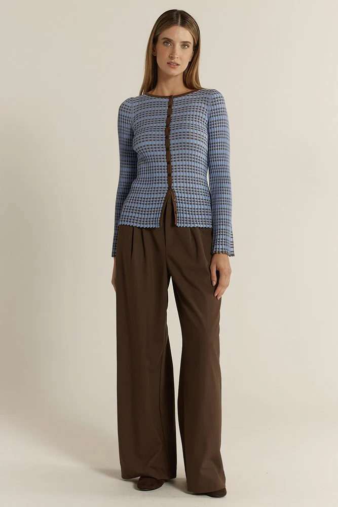 Nesta Check Knit Top - Image 2