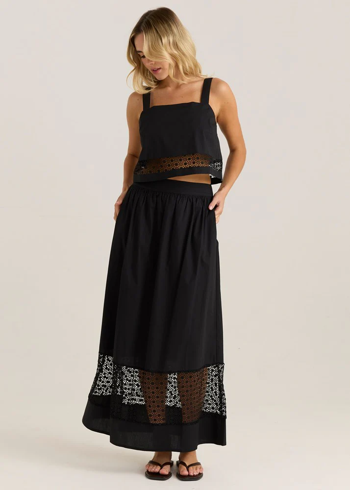 Nixie Lace Skirt - Black - Image 2