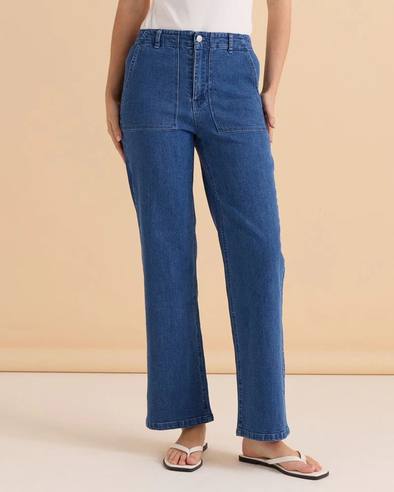 Relax Worker Jean - Vintage Blue
