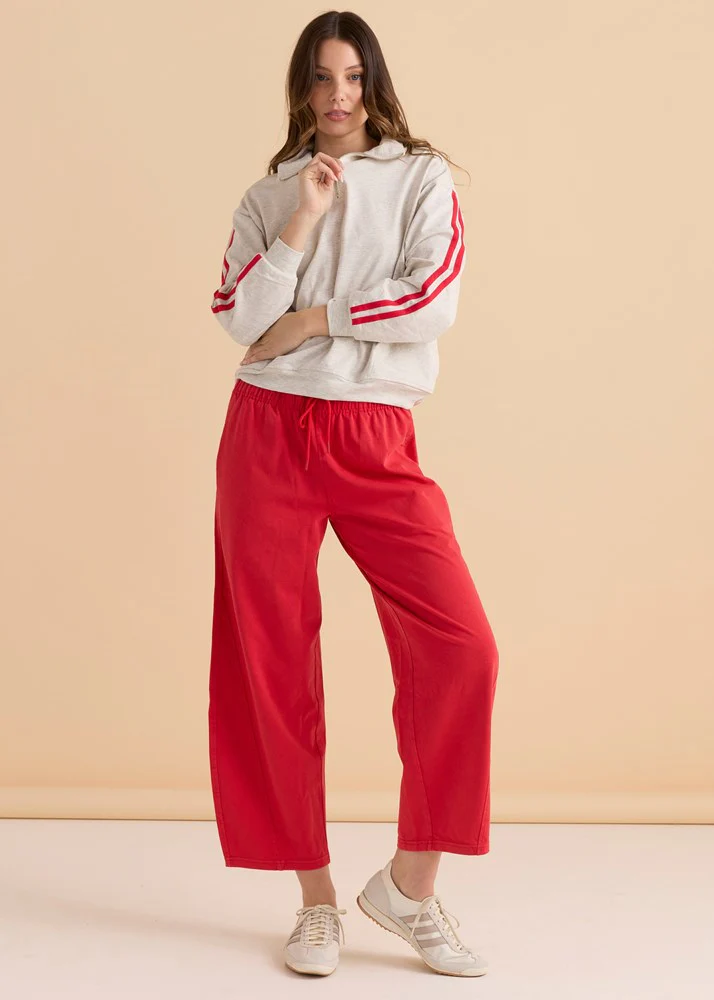 Rocco Quarter Zip Sweatshirt - Grey Marle - Image 2