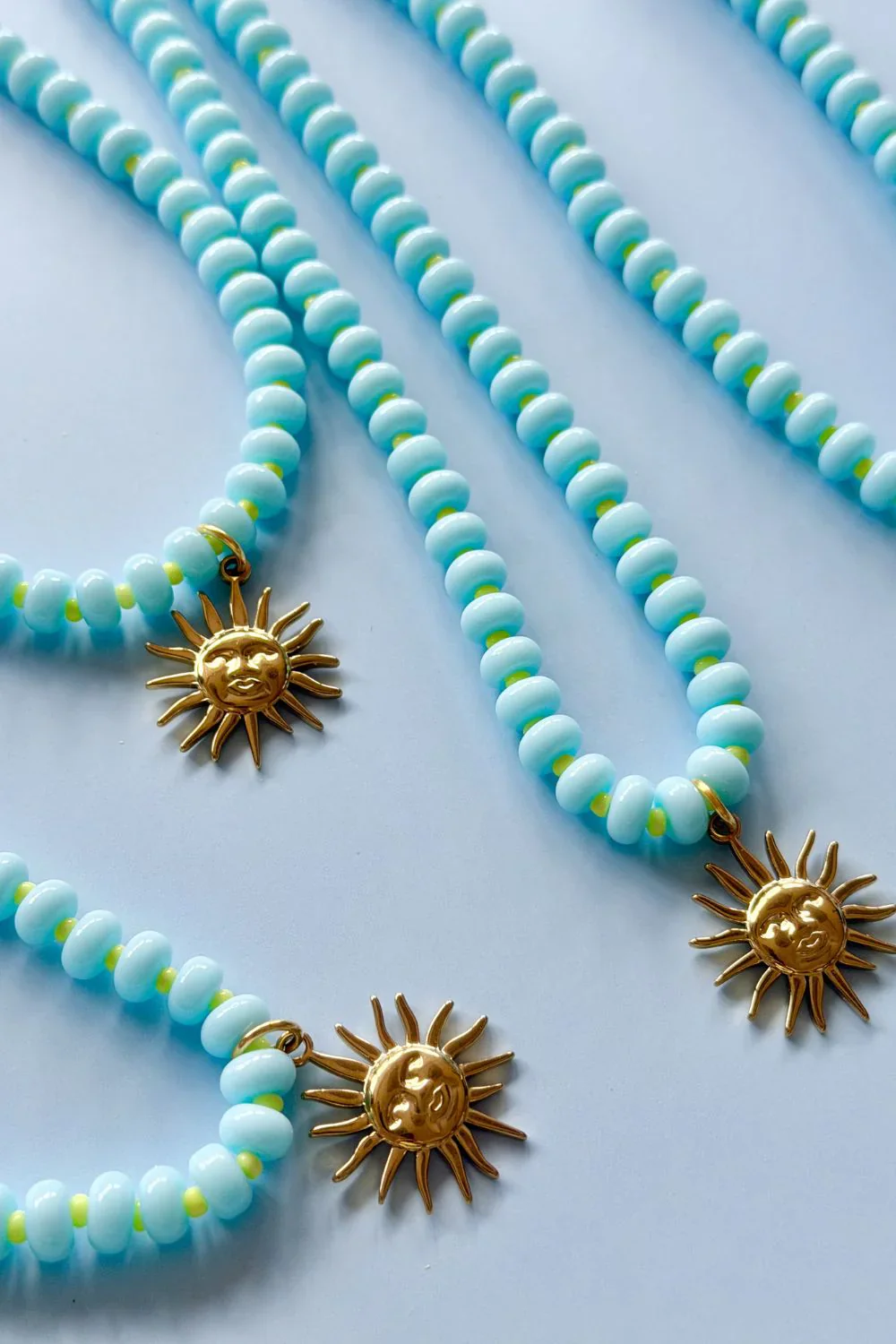 Sky Blue Gem Necklace - Image 3