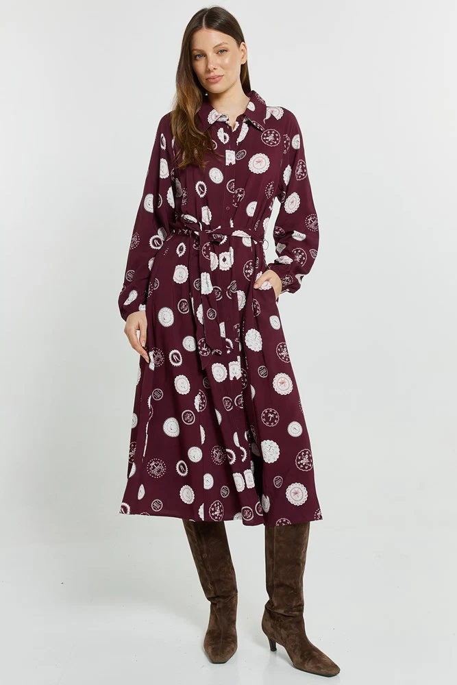 Stamp Shirt Dress