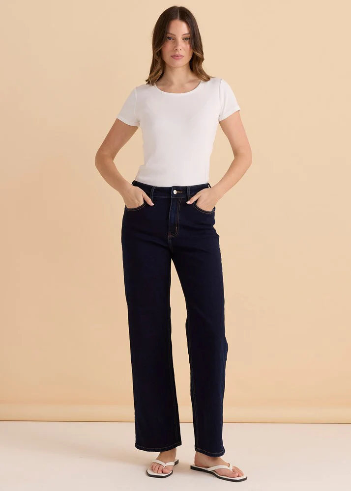 Straight Leg Jean - Indigo Blue - Image 2