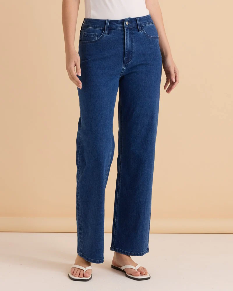 Straight Leg Jean - Dusty Blue