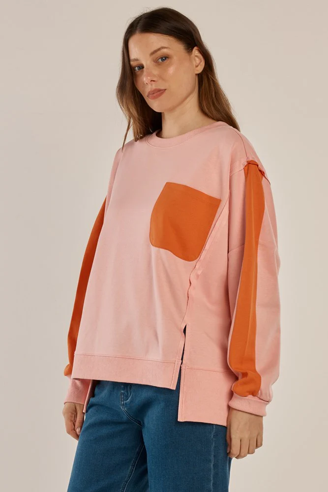 Tania Sweatshirt - Pink/Orange - Image 2