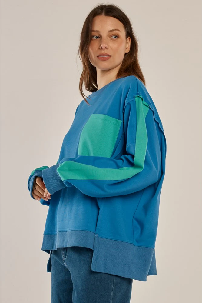 Tania Sweatshirt - Blue/Green - Image 2